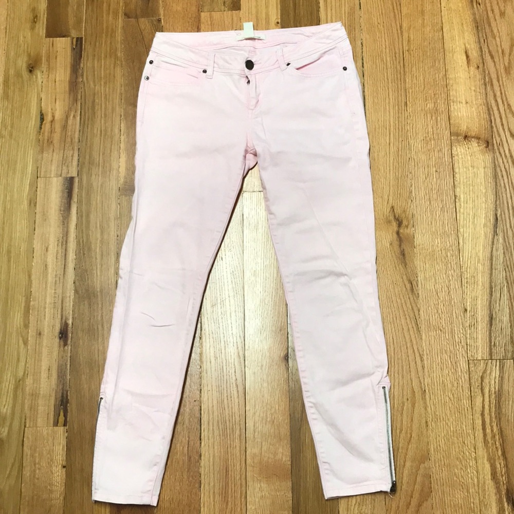 Pink wash jeans